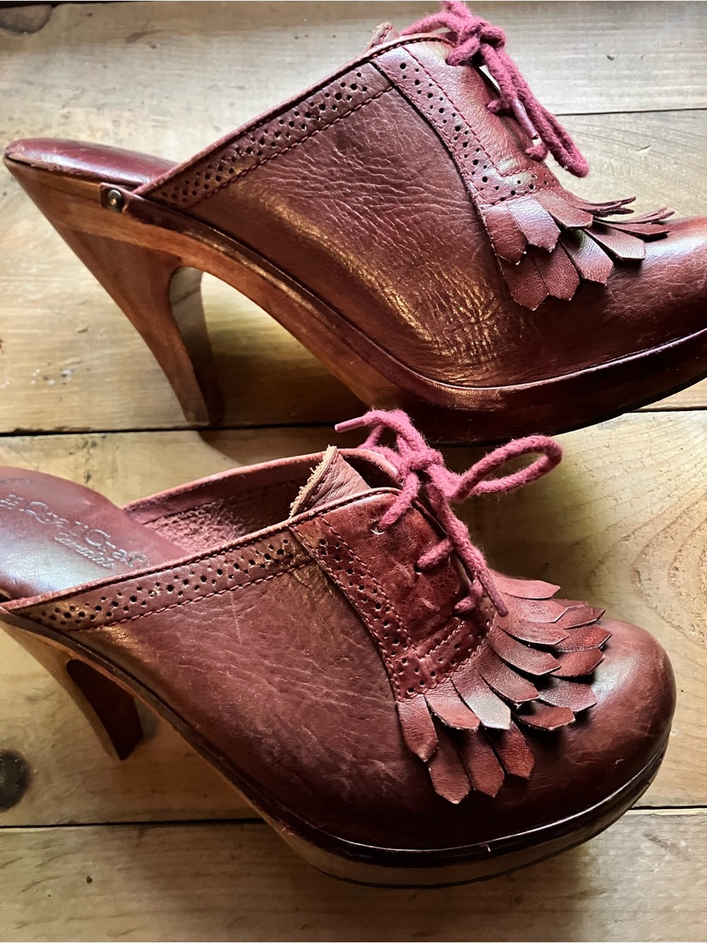 Vintage Genuine Leather QualiCraft Oxford 4 inch Wooden Heels